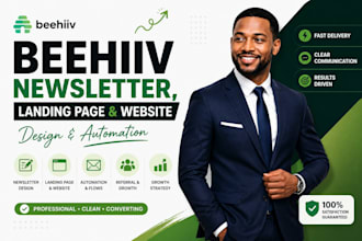 design your beehiiv newsletter beehiiv landing page and beehiiv website