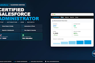be your certified salesforce admin for CRM setup and automation