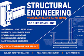 structural engineer for roof framing retaining wall foundation city permit plans