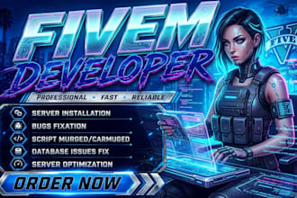 develop or fix your qbcore,esx,vmenu fivem server