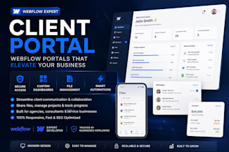 develop a webflow client portal for your business