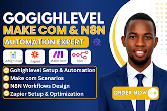 setup make com gohighlevel automation n8n zapier workflow fix make com scenarios