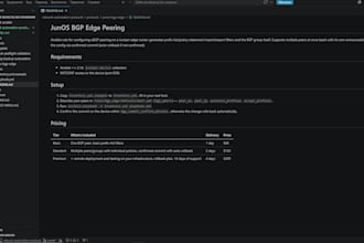 configure junos bgp peering on your juniper router with ansible