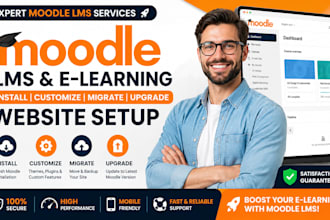install customize migrate upgrade moodle lms elearning website setup moodle lms