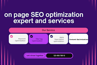 expert on page SEO and high quality content optimization