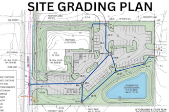 develop site grading and drainage plans using civil 3d