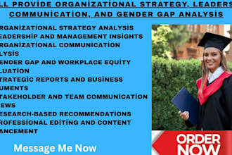 do organizational strategy, leadership, communication, and gender gap analysis