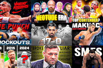 design amazing MMA ufc wwe boxing youtube thumbnail