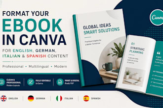 format your ebook in canva for english german italian spanish