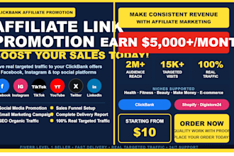 promote your clickbank affiliate link to boost traffic and conversions