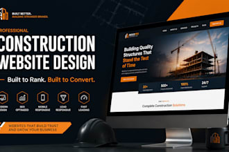 build a professional construction website for contractors, plumbing businesses