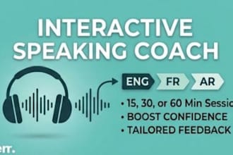 be your conversational partner in english, french, or arabic