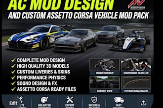 do ac mod design and custom assetto corsa vehicle mod pack