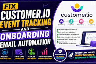 fix customer io event tracking onboarding email automation