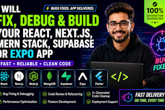 lovable developer bolt mern stack fix react app supabase debug nextjs expo dart