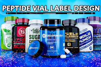 do peptide label design for vial label,peptide and sarms supplement label design