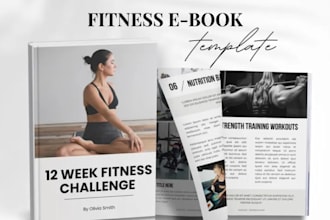 design professional health and wellness ebook, fitness nutrition workbook or PDF
