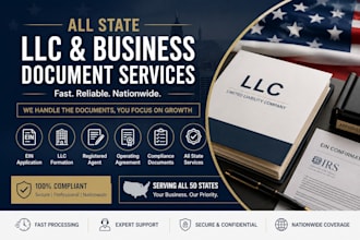 register USA llc, ein and provide full business formation service
