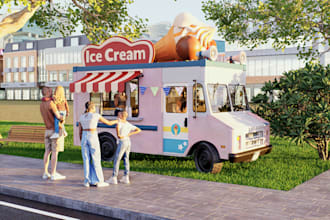 design and render food trucks, stands, stalls, and drive throughs