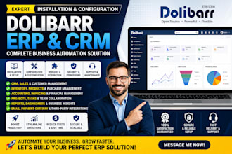 install and configure dolibarr erp crm for business automation and management
