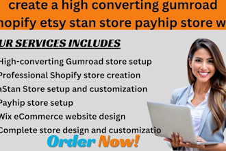 create gumroad shopify etsy stan store payhip store email automation sale funnel