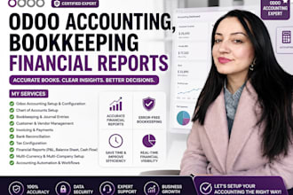configure odoo accounting, bookkeeping financial reports