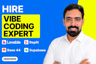 do vibe coding in lovable ai, base 44 and replit