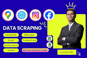 scrape google map data for lead generation, b2b data extraction