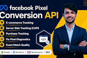 fix or setup meta facebook pixel, conversion API, server side tracking
