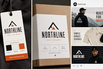 design brand identity and ecommerce branding logo with full branding kit