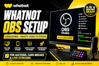 setup obs studio for whatnot vertical streams auctions card breaks