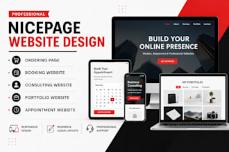 ordering page booking consulting portfolio appointment nicepage websites