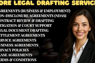 draft legal documents, settlement agreements, and litigation support documents