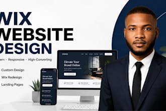 create wix website design and redesign wix website development, wix landing page