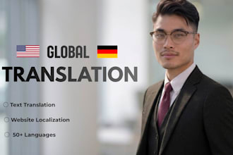 provide professional global translation services in 50 plus languages