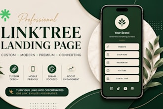 create a professional linktree landing page for your social media