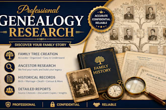 do professional genealogy and family history research