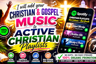 add your christian and gospel music to active christian playlists