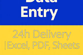 do accurate data entry, excel, PDF to word and typing work