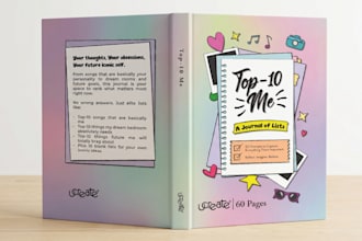 design a creative illustrated journal cover or planner