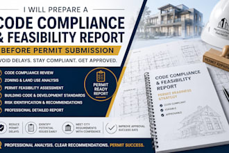 prepare a zoning, code compliance, and permit feasibility report