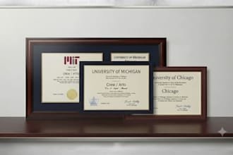 design a professional ged certificate or transcript, create ielts certificate