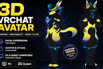 vrchat avatar vrc avatar furry avatar vr character vroid vtuber rigging vrchat