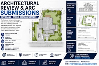 prepare architectural review, arc submissions, site plan zoning response letters