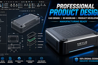 design 3d product prototype enclosure and cad model for 3d printing and dfm