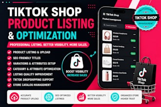 tiktok shop setup, tik tok shop product listing or upload, tik tok shop VA
