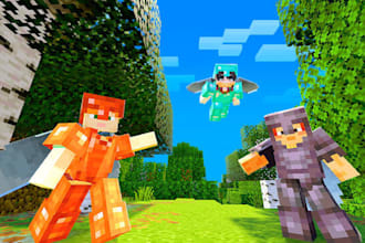 create custom minecraft key art and youtube thumbnails