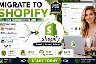migrate prestashop magento opencart woocommerce ecwid wix ecommerce to shopify