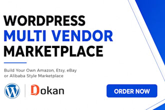 build wordpress multi vendor marketplace woocomerce store dokan pro wcfm website