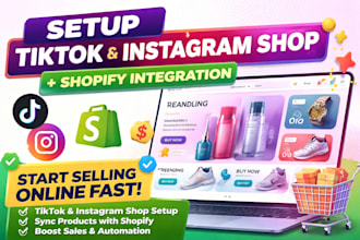 setup tiktok shop instagram shop shopify integration for social commerce sales